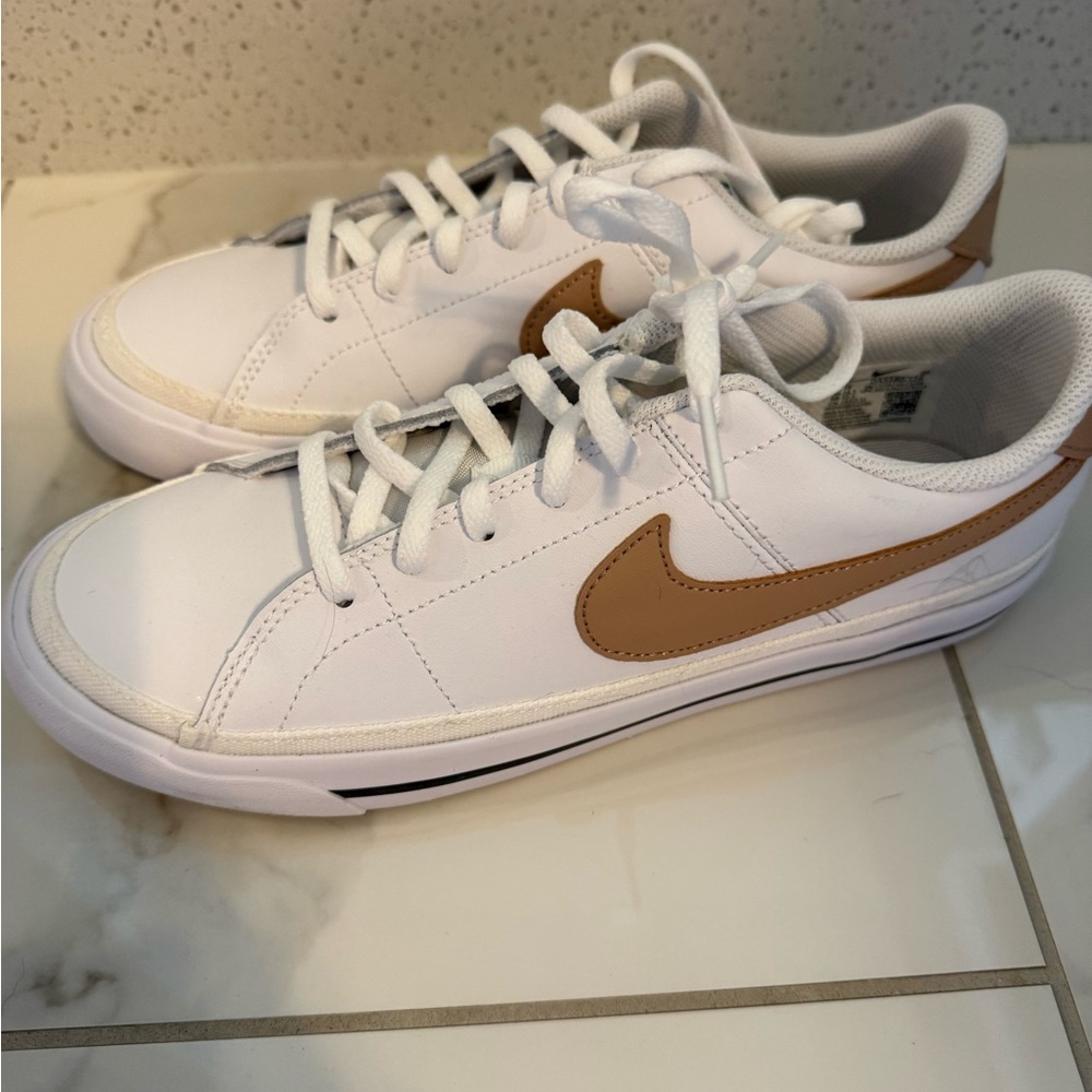 Nike Women's Athletic Shoes White and Tan